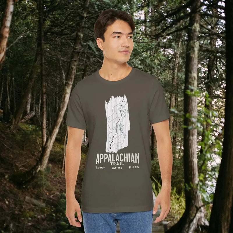 White Blaze Appalachian Trail Unisex T-Shirt Logo Camp Hike Tee T-Shirt Printify