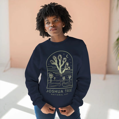 Joshua Tree National Park Unisex Crewneck Sweatshirt Twilight Art Sweatshirt Printify