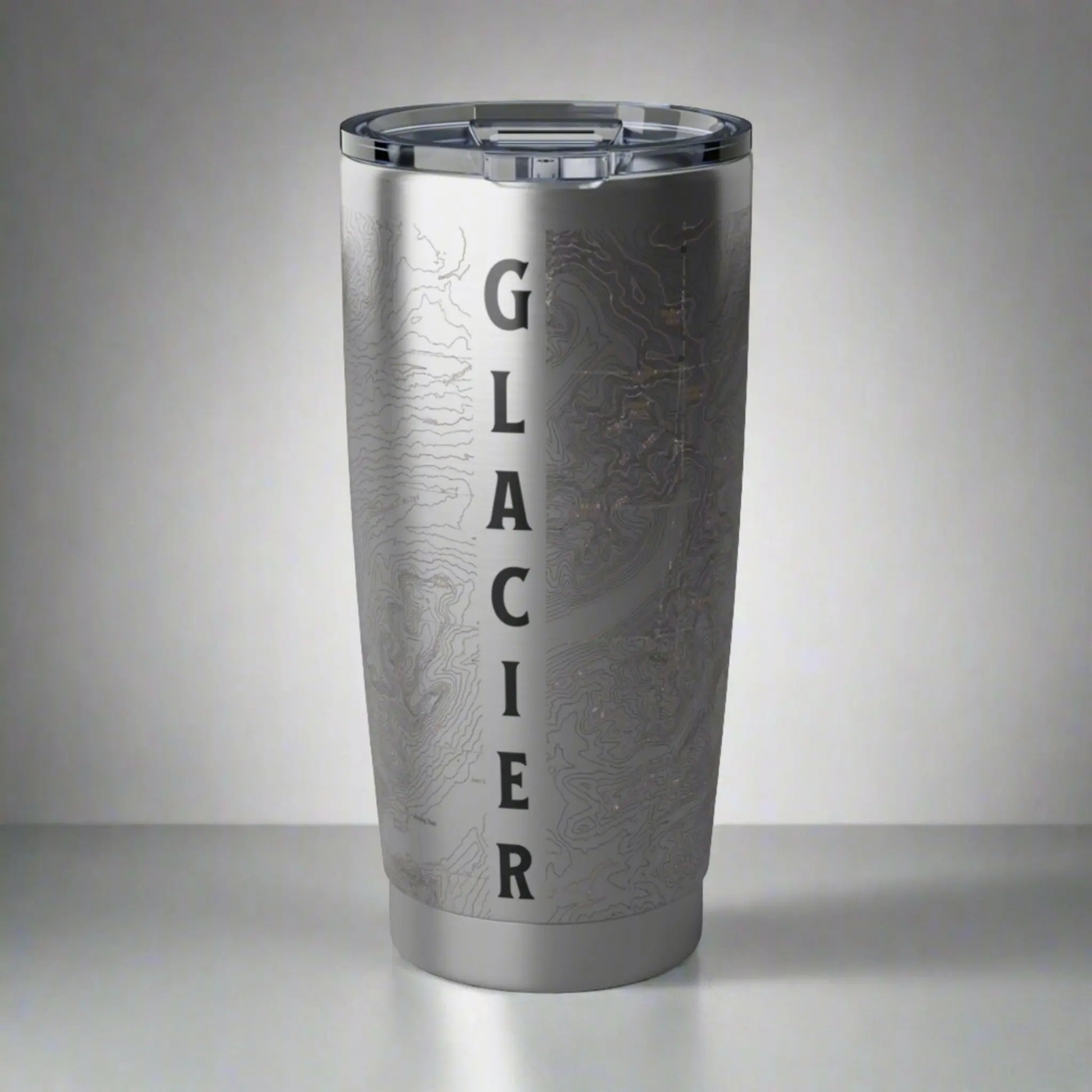 Glacier National Park Topographic Tumbler 20oz Mug Printify