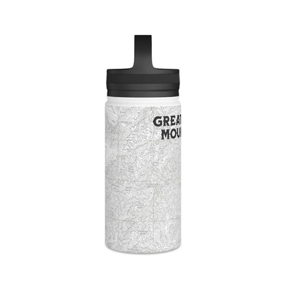 Great Smoky Mountains National Park Stainless Steel Water Bottle Handle Lid (3 Sizes, 3 Lid Options) Appalachian Trail Clingmans Dome water bottle Printify