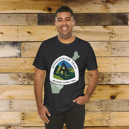 Appalachian Trail Unisex Jersey T-Shirt Logo Emblem Mountain Camp Hike Tee T-Shirt Printify