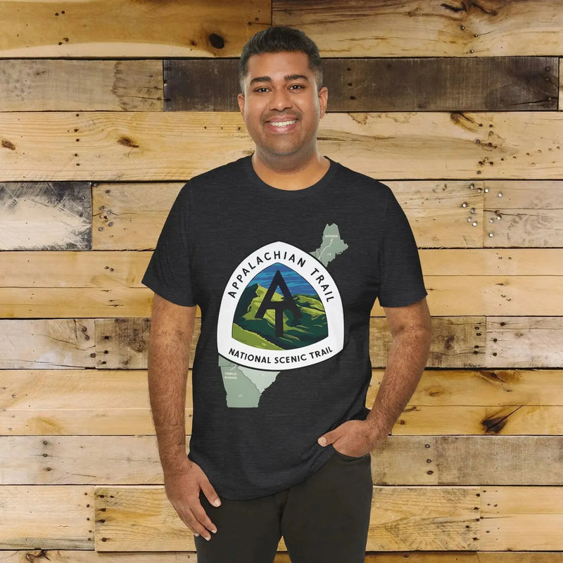 Appalachian Trail Unisex Jersey T-Shirt Logo Emblem Mountain Camp Hike Tee T-Shirt Printify