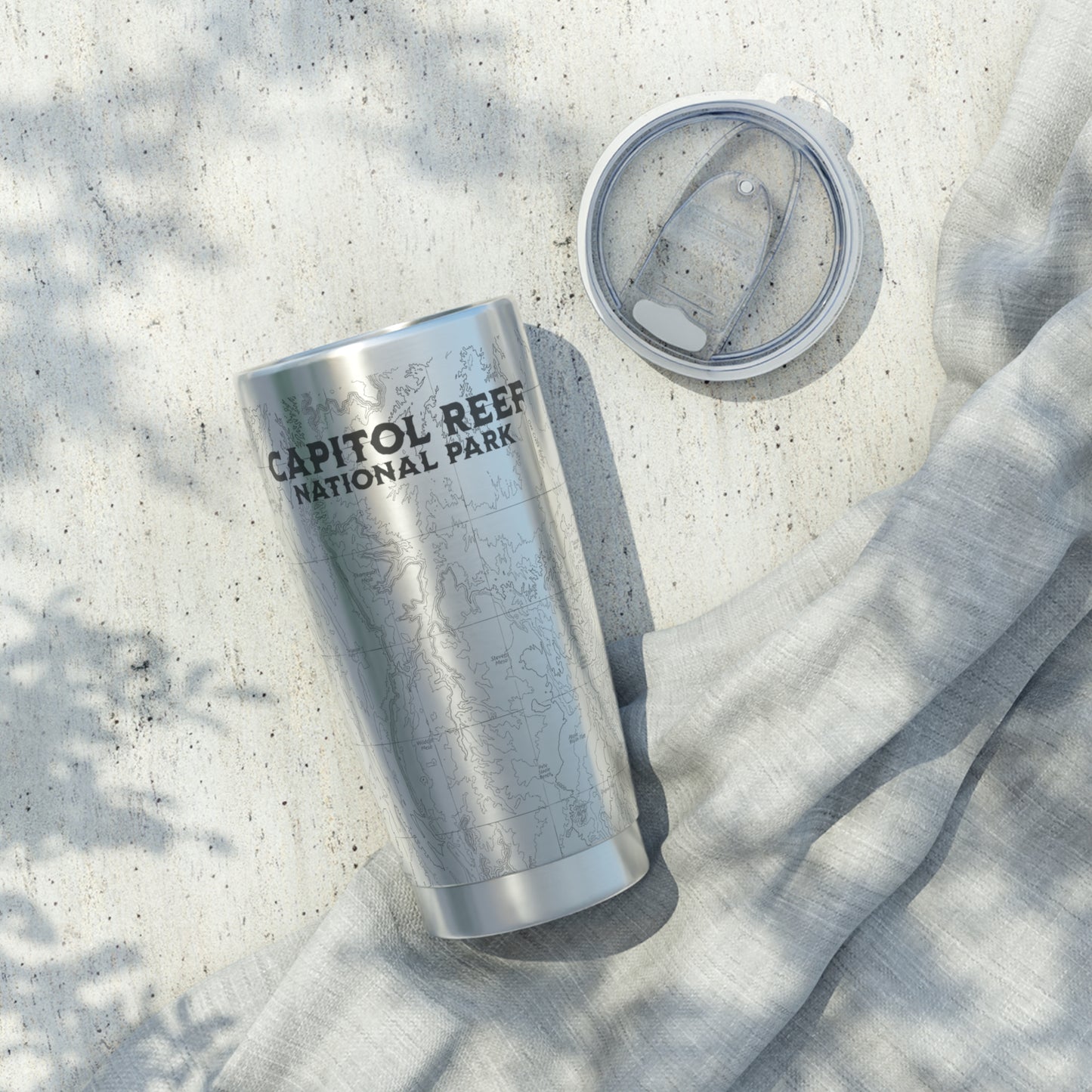 Capitol Reef National Park Topographic Insulated Tumbler Mug Printify