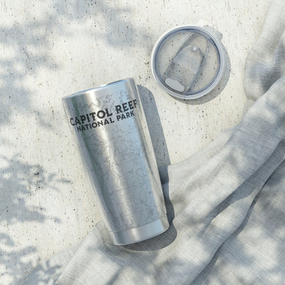 Capitol Reef National Park Topographic Insulated Tumbler Mug Printify