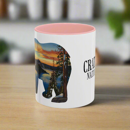 Crater Lake Bear Colored Mug Mug Printify
