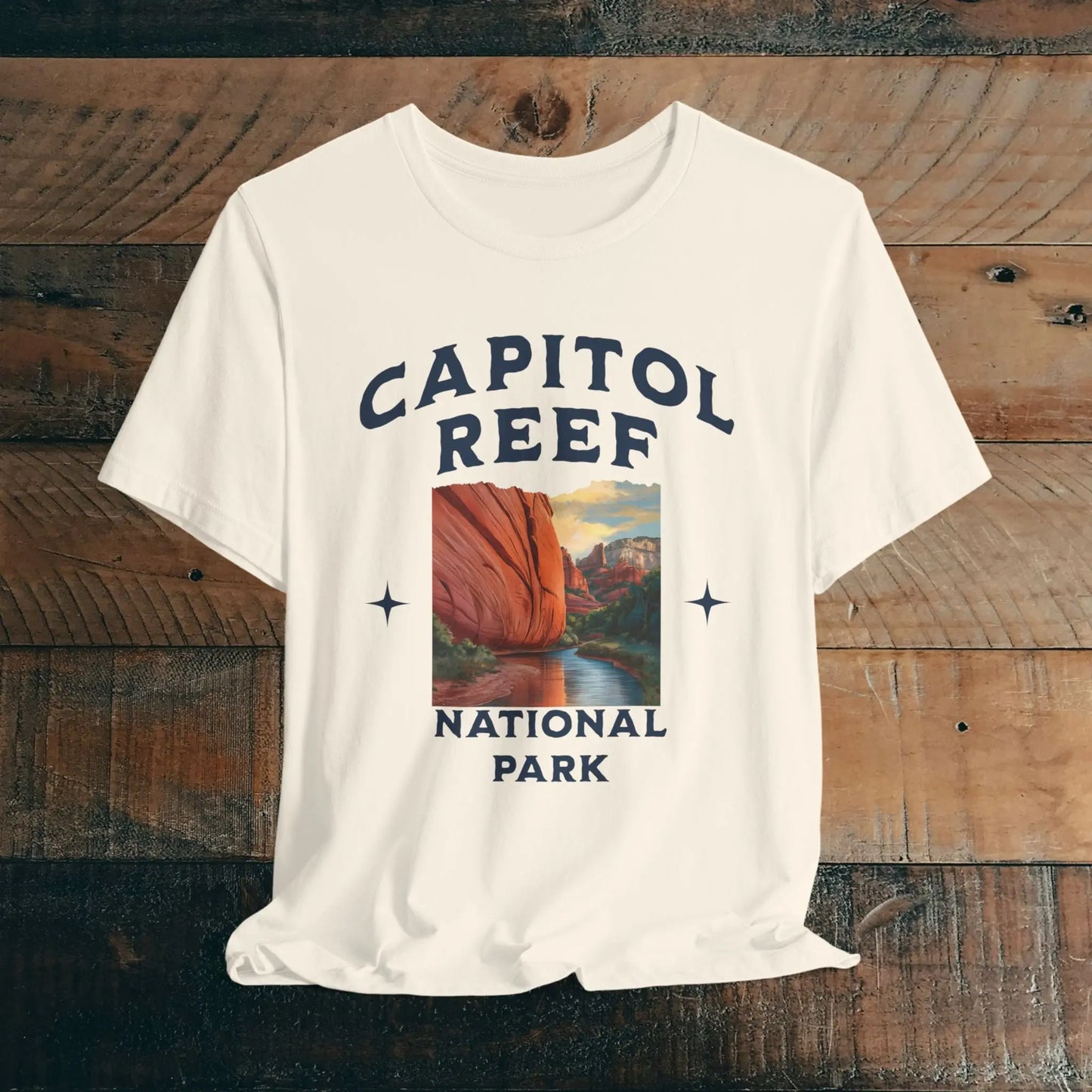 Capitol Reef National Park Unisex Fit Soft Tee River Red Rock T-Shirt T-Shirt Printify Natural S