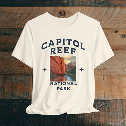 Capitol Reef National Park Unisex Fit Soft Tee River Red Rock T-Shirt T-Shirt Printify Natural S
