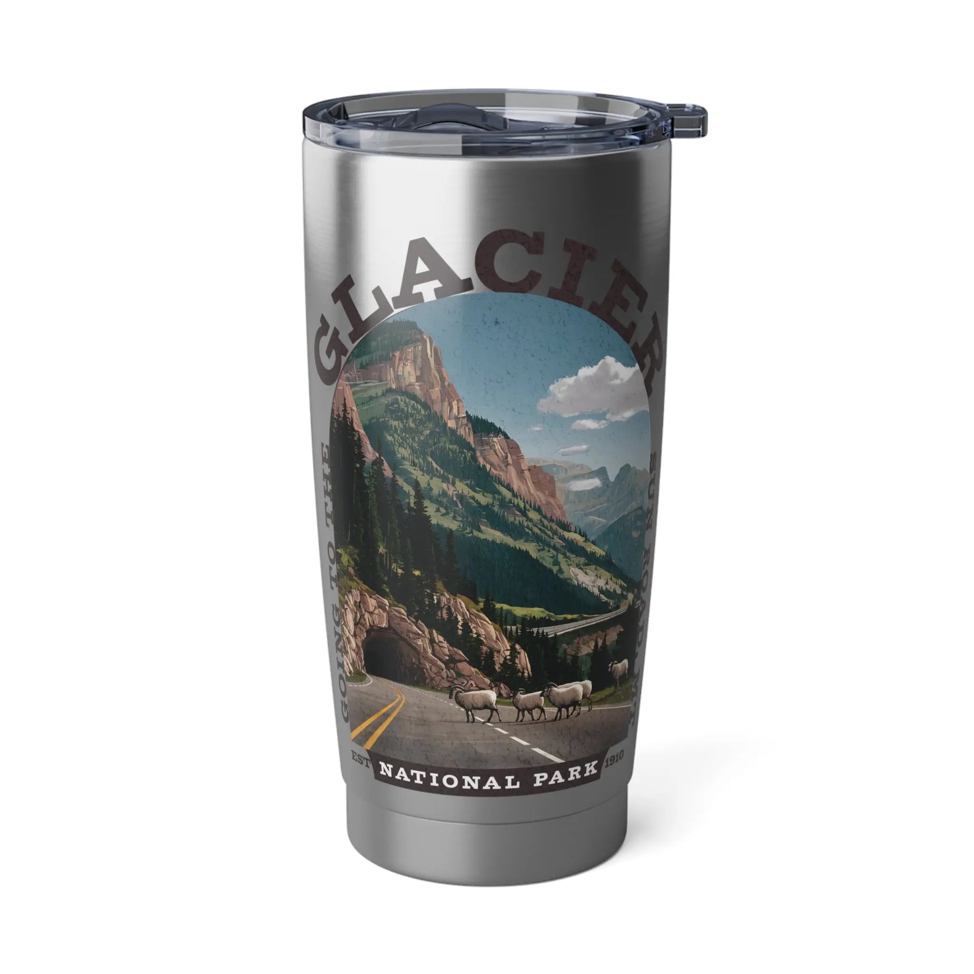 Glacier National Park Insulated 20oz Tumbler Going to the Sun Rd. Mug Printify