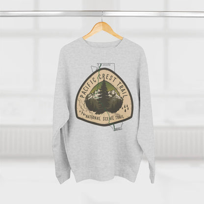 Pacific Crest National Scenic Trail Unisex Crewneck Sweatshirt PCT Map Logo Sweatshirt Printify