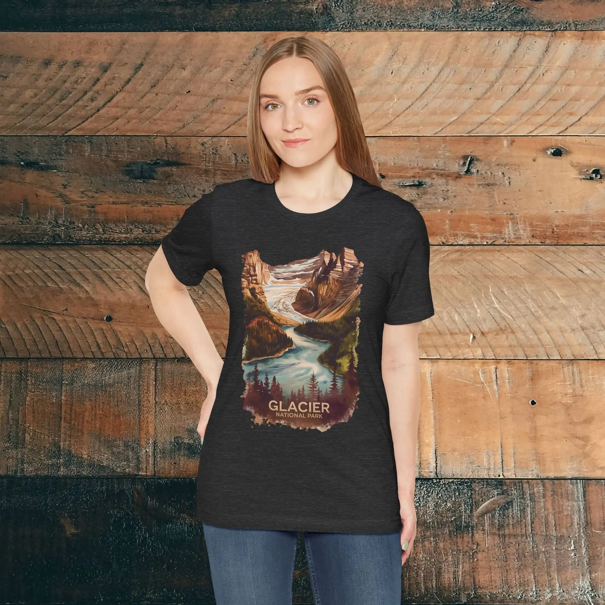 Glacier National Park Unisex T-Shirt T-Shirt Printify