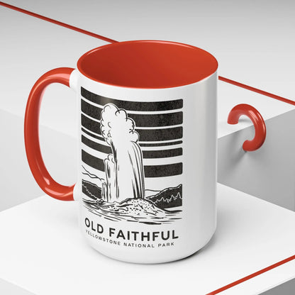 Old Faithful Geyser Yellowstone National Park Coffee Mug Mug Printify