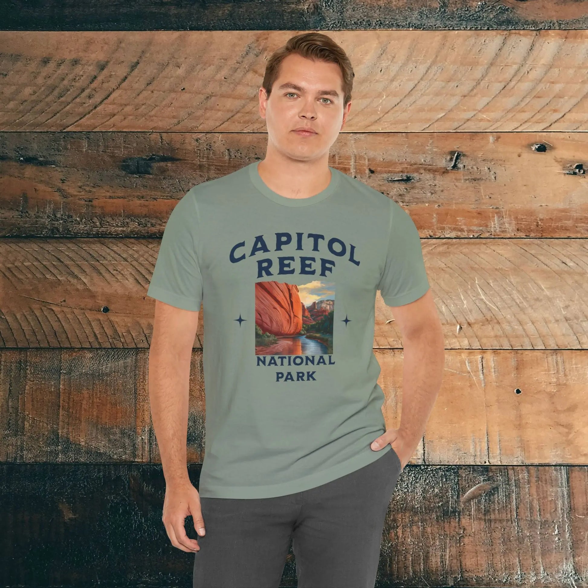 Capitol Reef National Park Unisex Fit Soft Tee River Red Rock T-Shirt T-Shirt Printify
