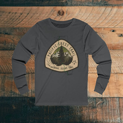 Pacific Crest National Scenic Trail Unisex Long Sleeve T-shirt PCT Long-sleeve Printify S Asphalt