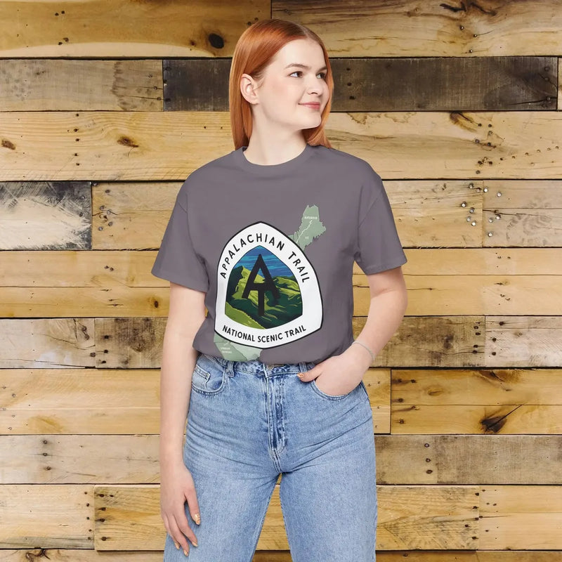 Appalachian Trail Unisex Jersey T-Shirt Logo Emblem Mountain Camp Hike Tee T-Shirt Printify