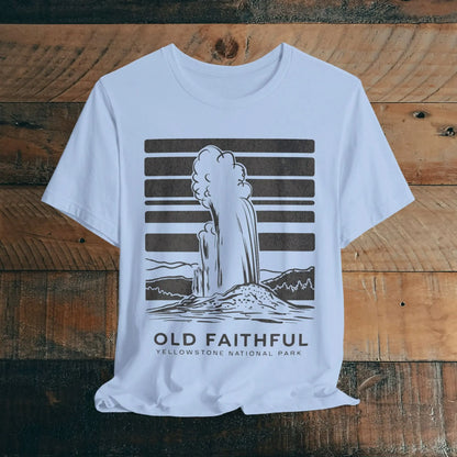 Yellowstone National Park Unisex Fit Soft T-Shirt T-Shirt Printify Baby Blue S