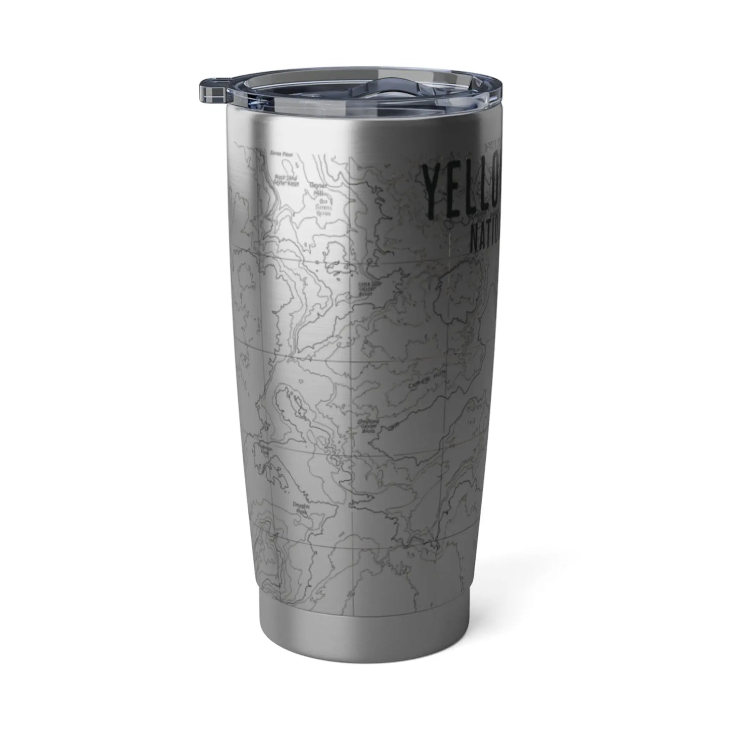 Yellowstone National Park Topographic Tumbler 20oz Mug Printify