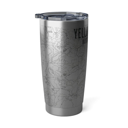 Yellowstone National Park Topographic Tumbler 20oz Mug Printify
