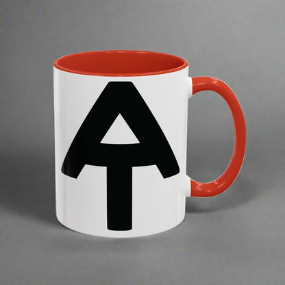 Appalachian Trail Accent Mug AT Mileage Sign Mug Printify 11oz Red