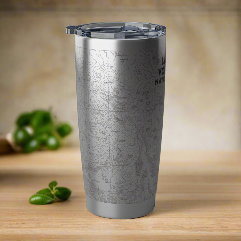 Lassen Volcanic National Park Topo Tumbler Mug Printify