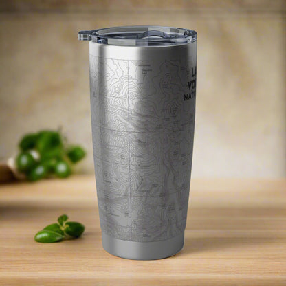 Lassen Volcanic National Park Topo Tumbler Mug Printify