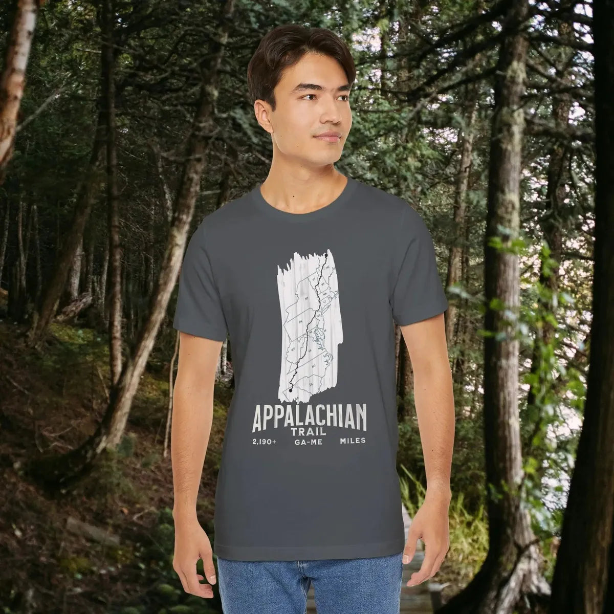White Blaze Appalachian Trail Unisex T-Shirt Logo Camp Hike Tee T-Shirt Printify
