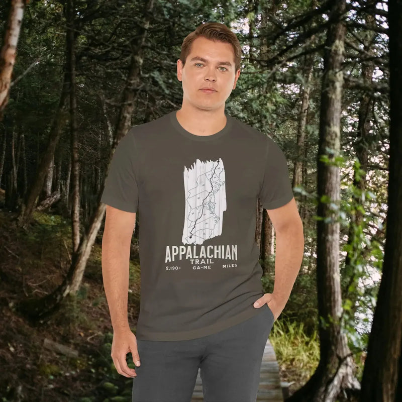 White Blaze Appalachian Trail Unisex T-Shirt Logo Camp Hike Tee T-Shirt Printify