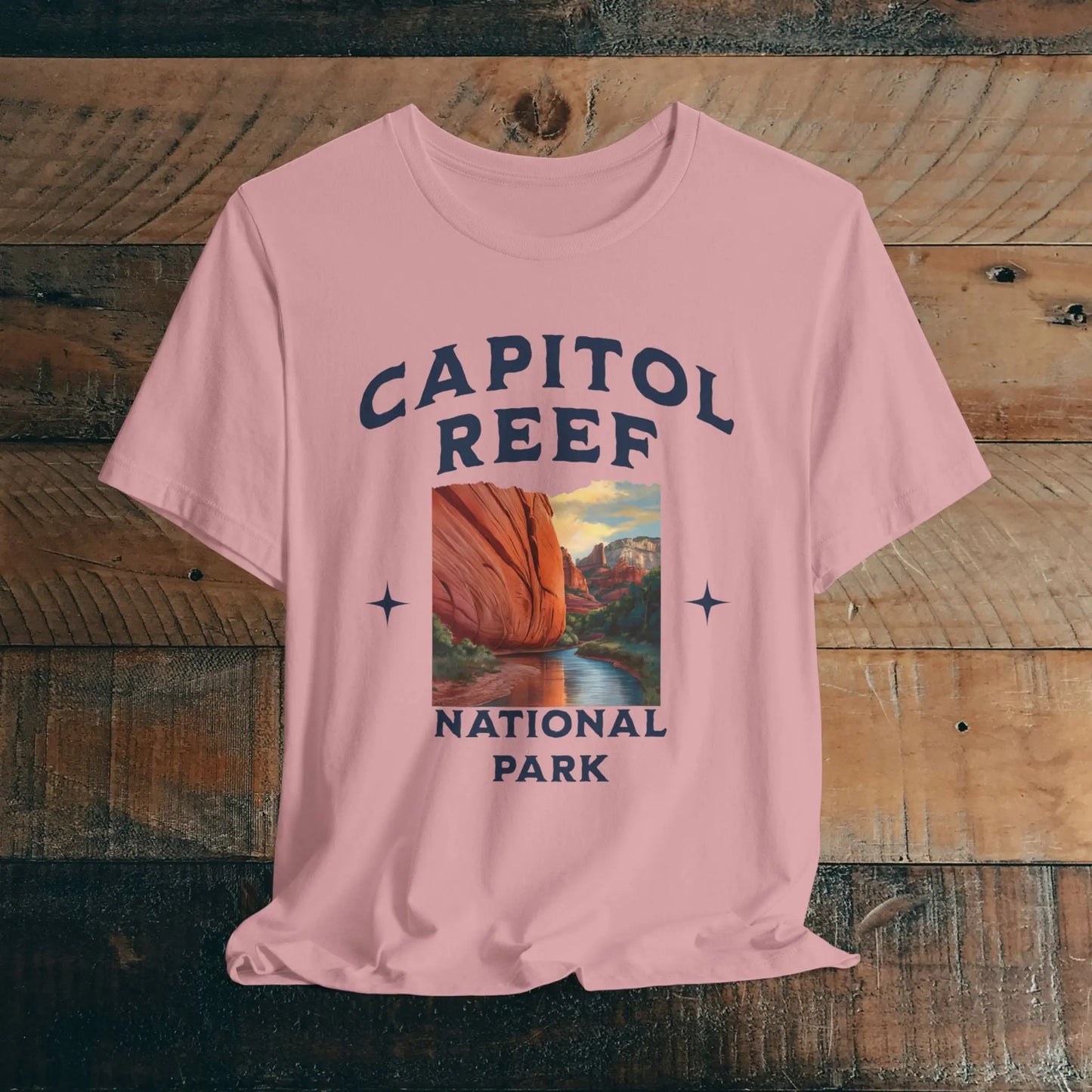 Capitol Reef National Park Unisex Fit Soft Tee River Red Rock T-Shirt T-Shirt Printify Orchid XS