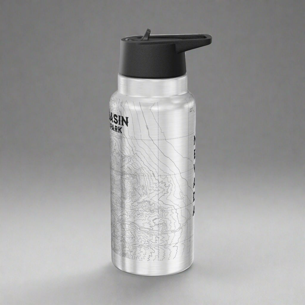 Great Basin National Park Topographic Insulated Water Bottle Tumbler Mug Printify