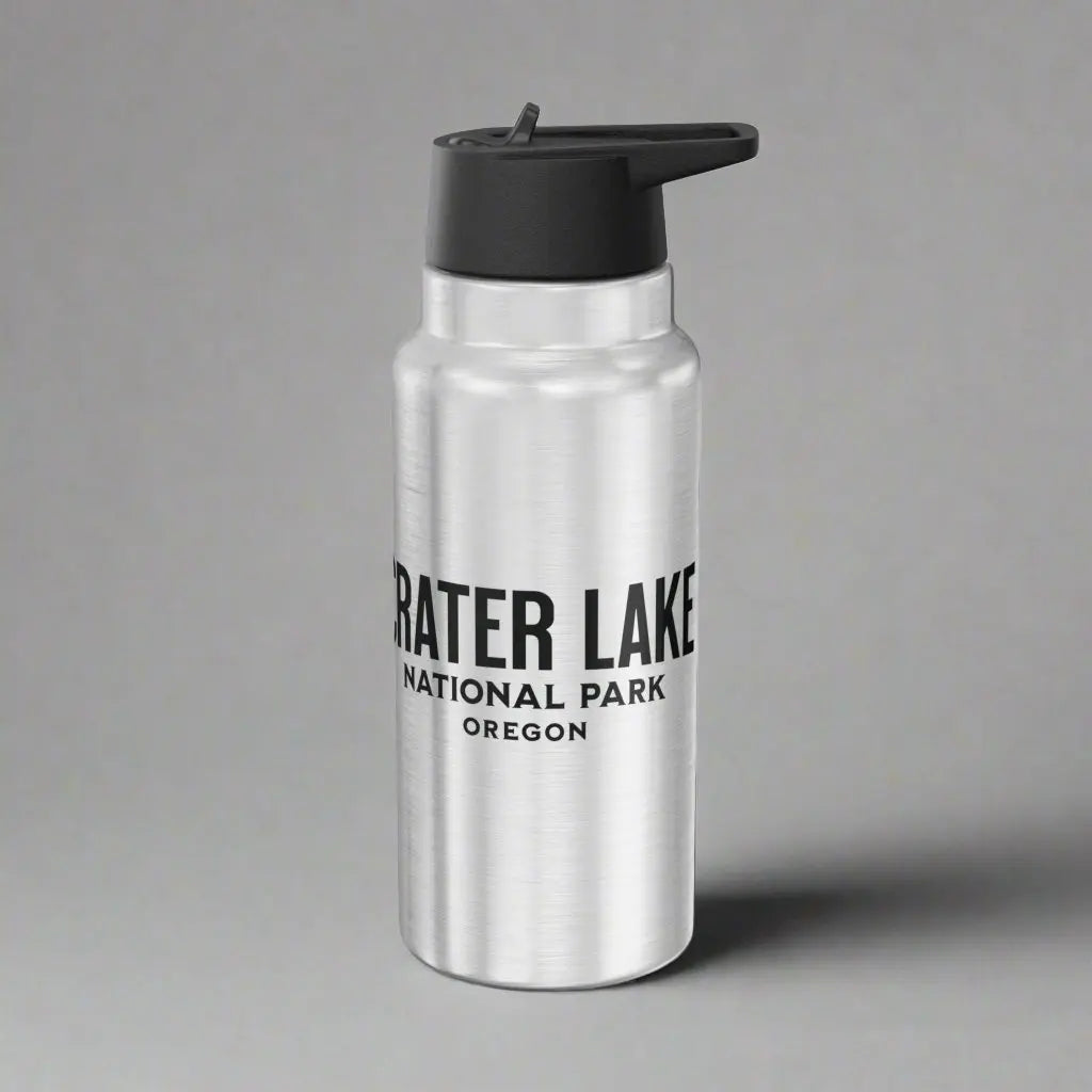 Crater Lake National Park Insulated Water Bottle Tumbler 32oz Oregon Mug Printify