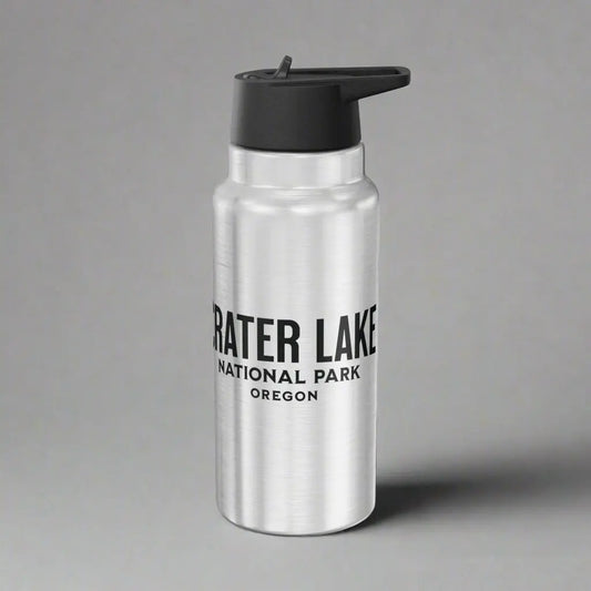 Crater Lake National Park Insulated Water Bottle Tumbler 32oz Oregon Mug Printify