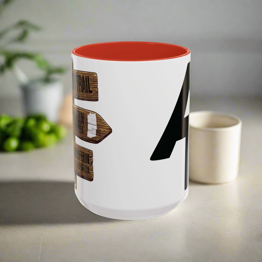 Appalachian Trail Accent Mug AT Mileage Sign Mug Printify