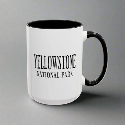 Yellowstone Wolf Accent Mug Mug Printify