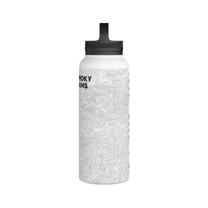 Great Smoky Mountains National Park Stainless Steel Water Bottle Handle Lid (3 Sizes, 3 Lid Options) Appalachian Trail Clingmans Dome water bottle Printify