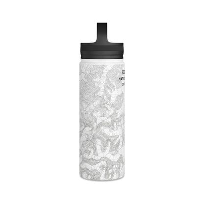 Denali National Park Topographic Stainless Steel Water Bottle Handle Lid Alaska 20,310 Ft. Mug Printify