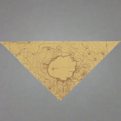 Crater Lake National Park Topographic Dog Bandana USGS Topo Map Pets Printify
