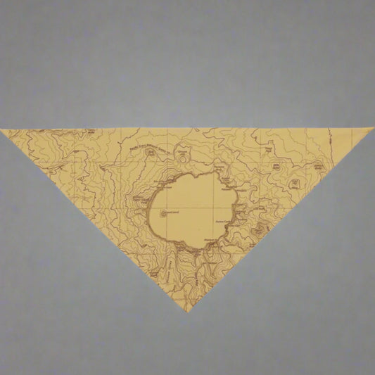 Crater Lake National Park Topographic Dog Bandana USGS Topo Map Pets Printify
