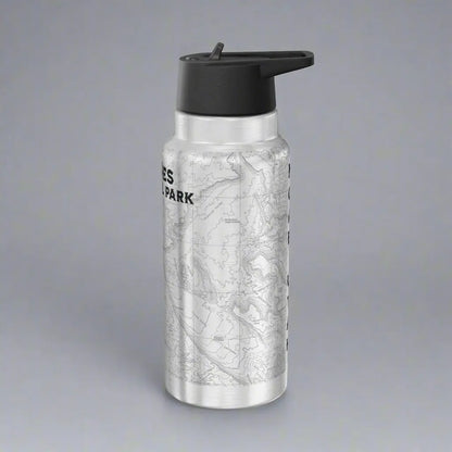 Arches National Park Topographic Insulated Water Bottle Tumbler 32oz Mug Printify