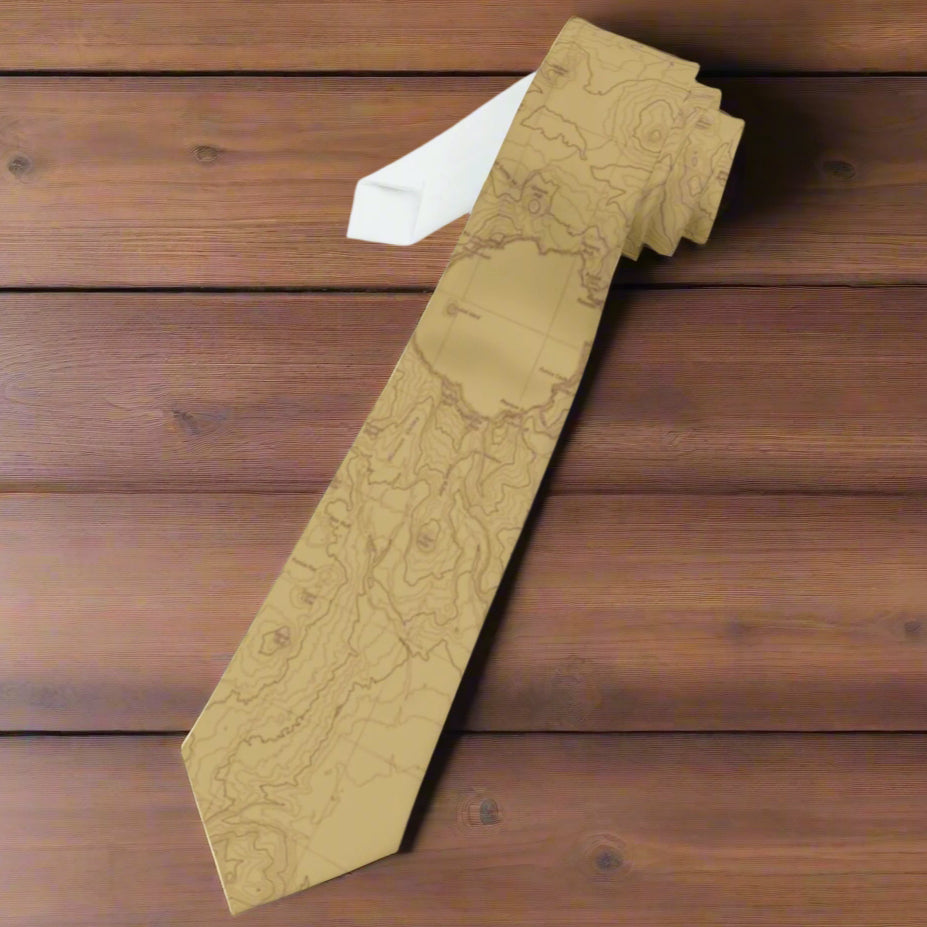 Crater Lake National Park Topographic Necktie USGS Topo Map Print Availble In Other Colors Upon Request Accessories Printify