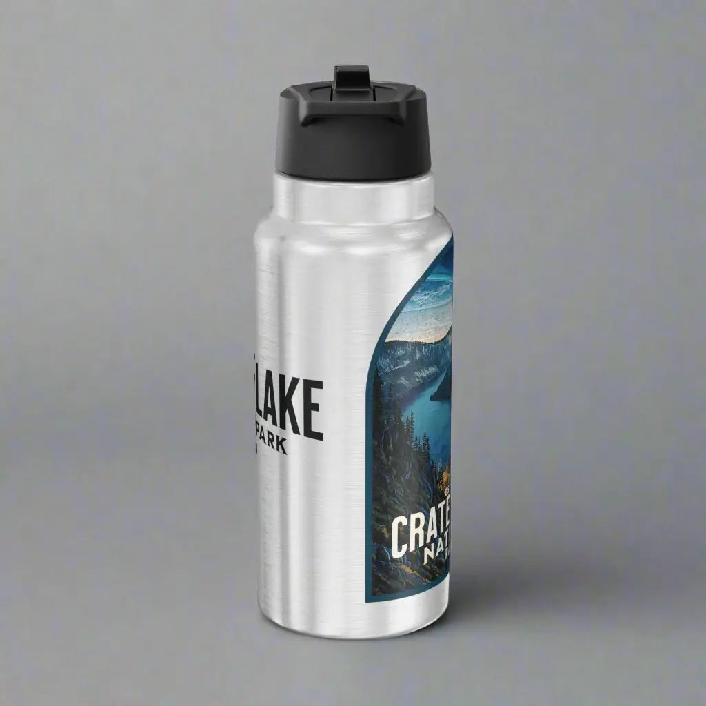 Crater Lake National Park Insulated Water Bottle Tumbler 32oz Oregon Mug Printify