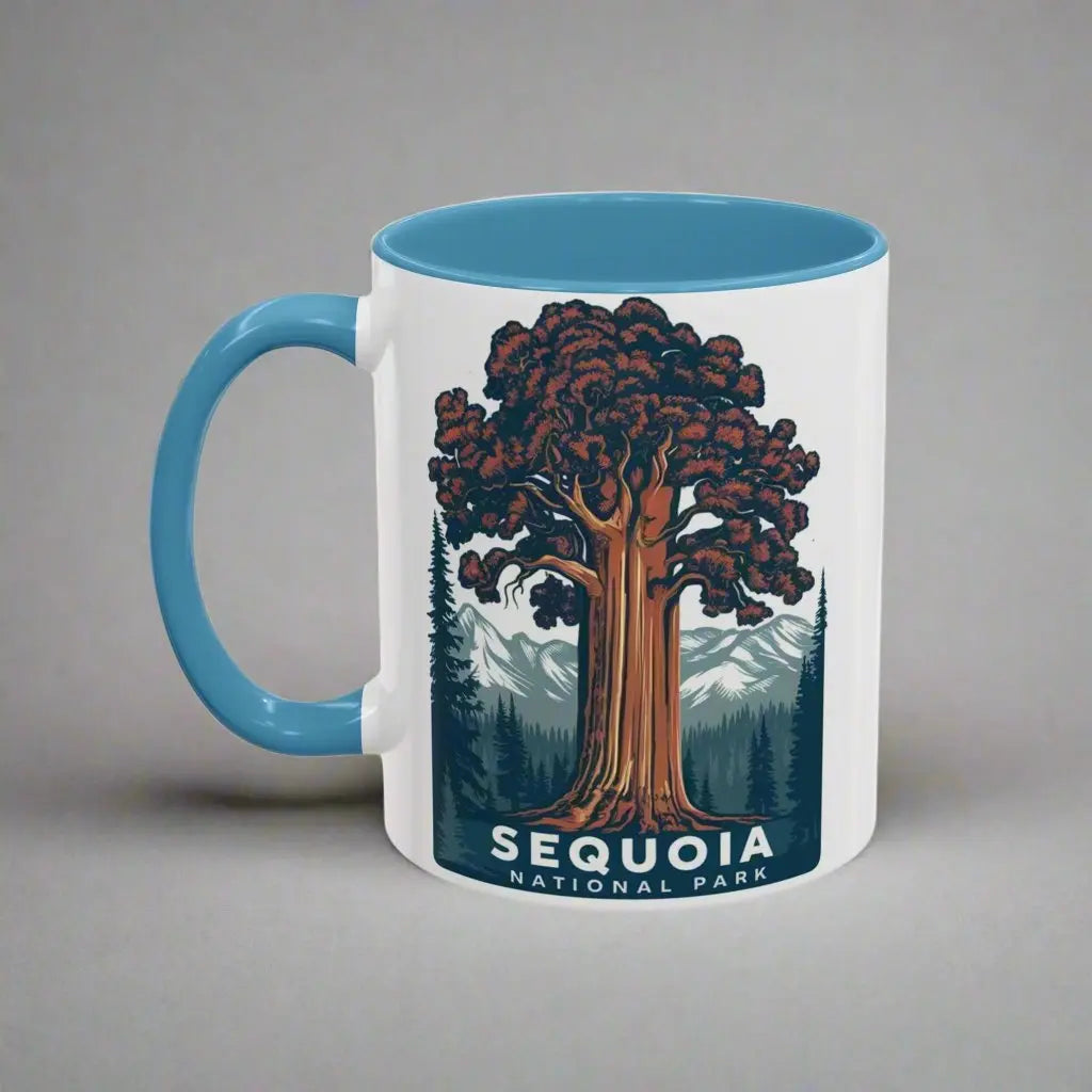 Sequoia National Park Big Tree Coffee Mug Mug Printify 11oz Light Blue