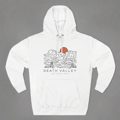 Death Valley National Park Fleece Hoodie Desert Dunes Hoodie Printify S White