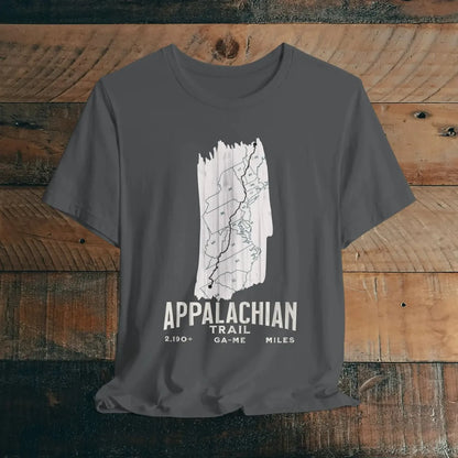 White Blaze Appalachian Trail Unisex T-Shirt Logo Camp Hike Tee T-Shirt Printify Asphalt S