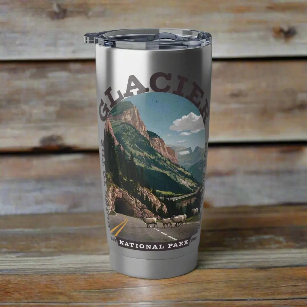 Glacier National Park Insulated 20oz Tumbler Going to the Sun Rd. Mug Printify