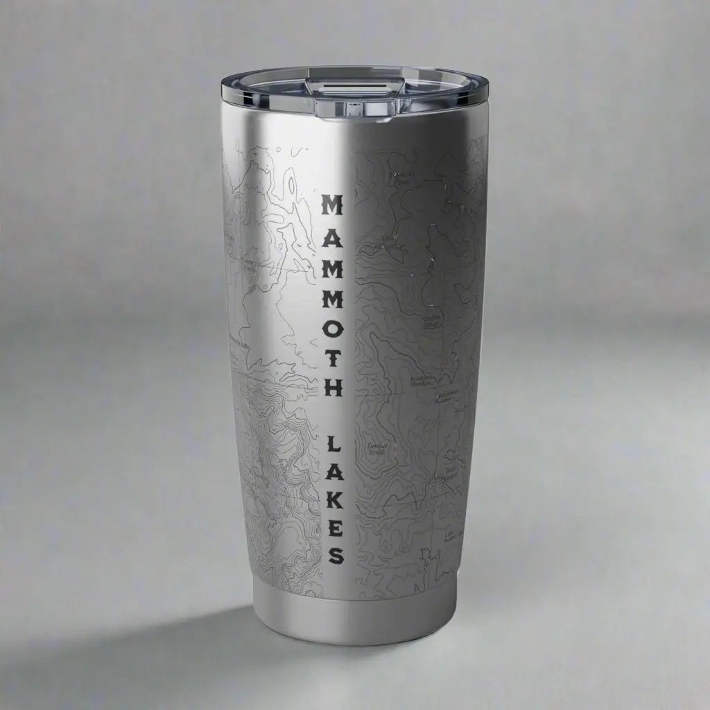 Mammoth Lakes California Topographic Tumbler 20oz USGS Map Mug Printify