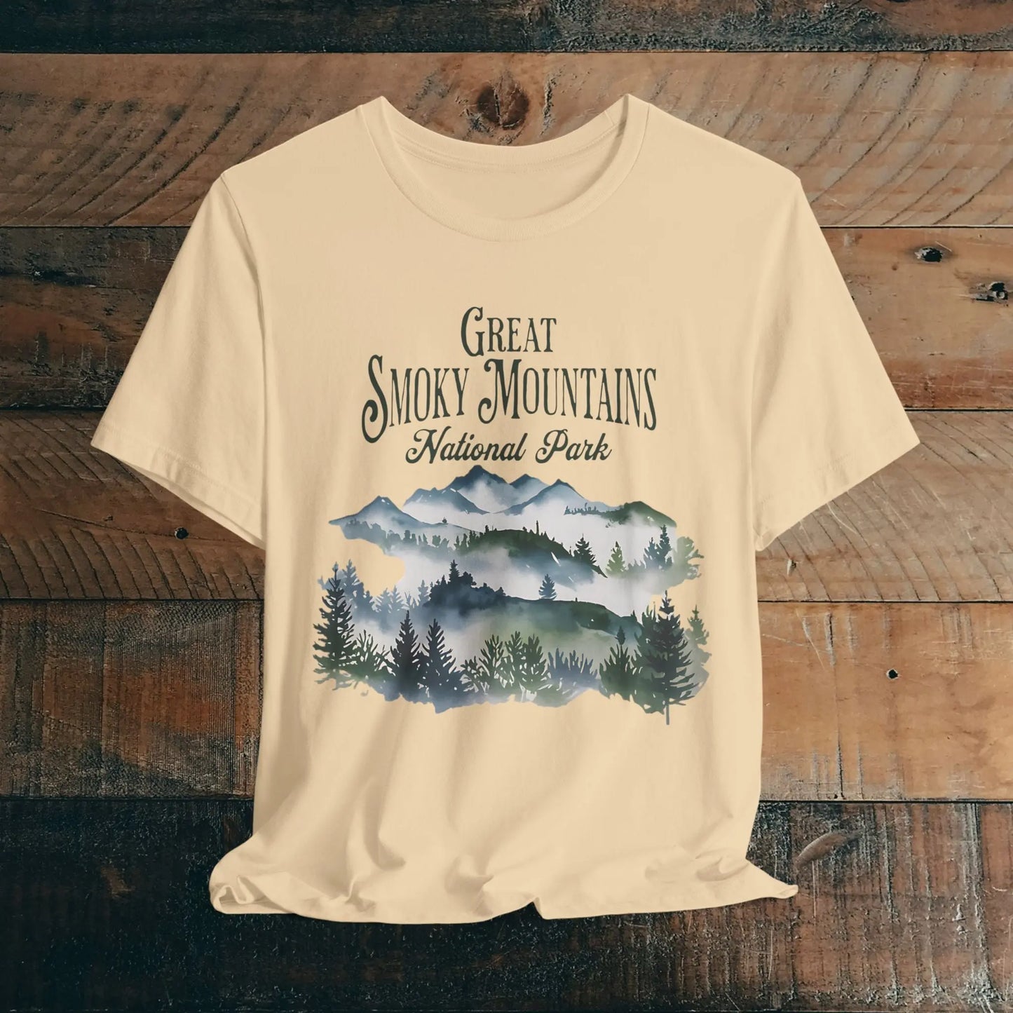 Great Smoky Mountains National Park Unisex T-shirt T-Shirt Printify Soft Cream XS