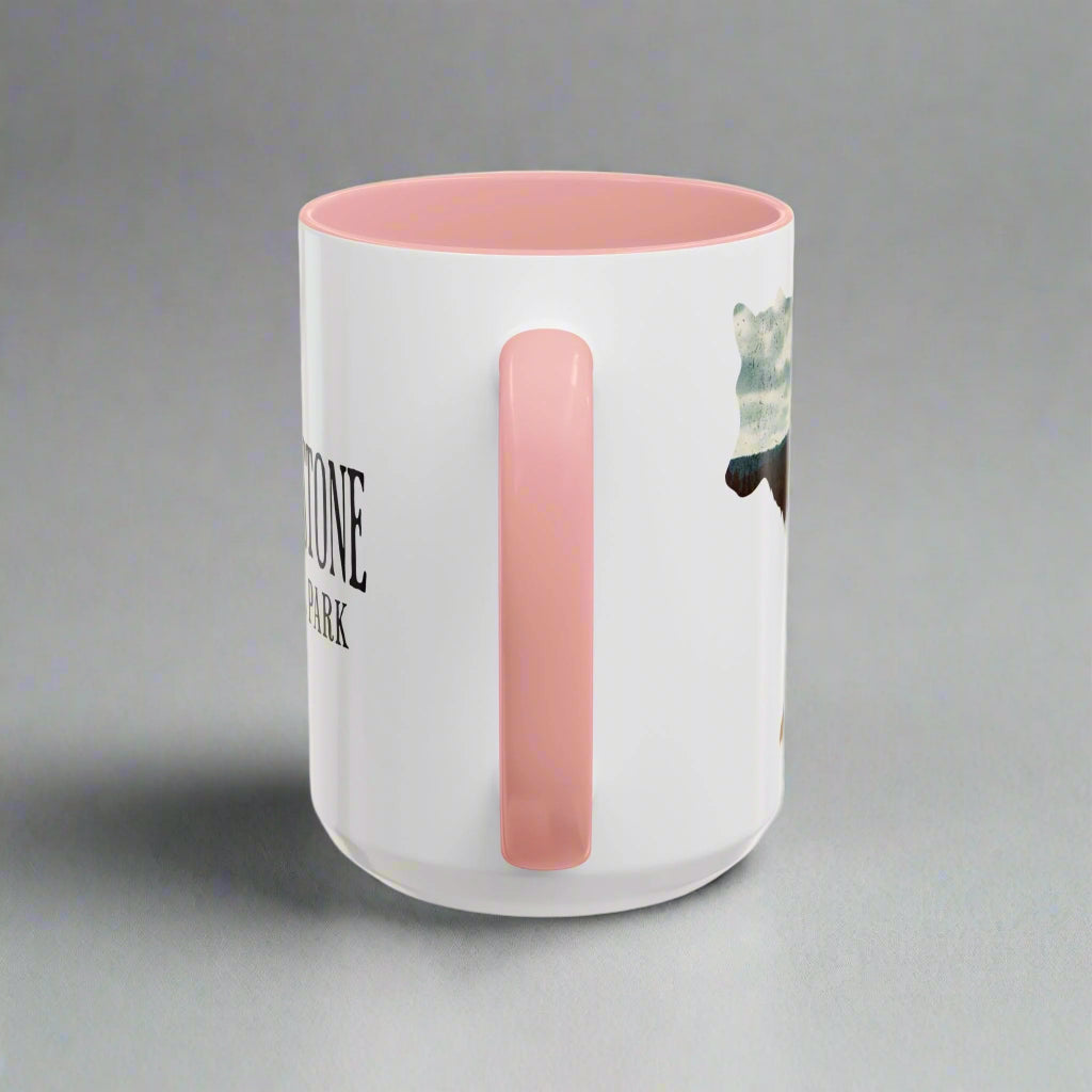 Yellowstone Wolf Accent Mug Mug Printify