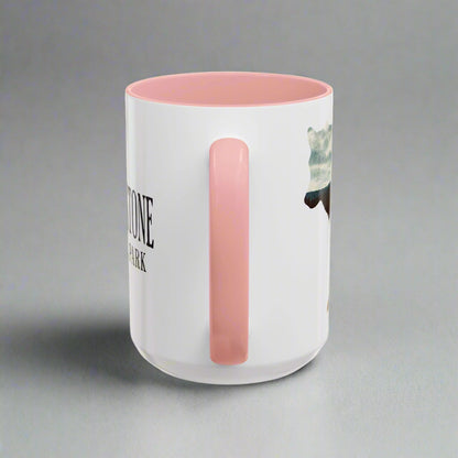 Yellowstone Wolf Accent Mug Mug Printify