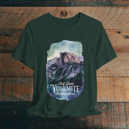 Half Dome Yosemite National Park Unisex T-shirt T-Shirt Printify Forest XS