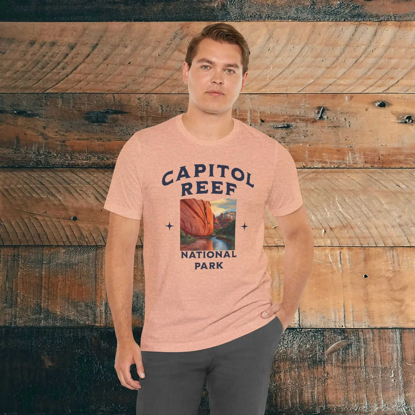 Capitol Reef National Park Unisex Fit Soft Tee River Red Rock T-Shirt T-Shirt Printify