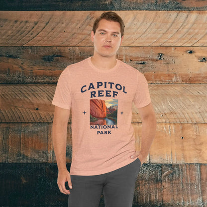 Capitol Reef National Park Unisex Fit Soft Tee River Red Rock T-Shirt T-Shirt Printify